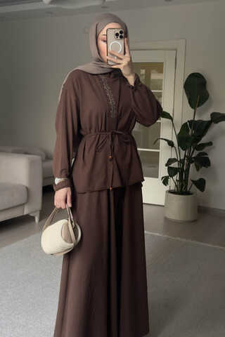 Elay Keten Takım Kahverengi - 3