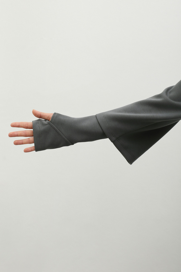 Eldiven Detay Elbise Antrasit - 8