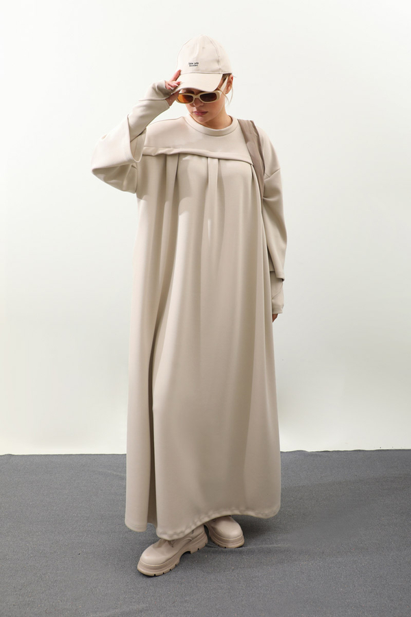 Eldiven Detay Elbise Taş - 1