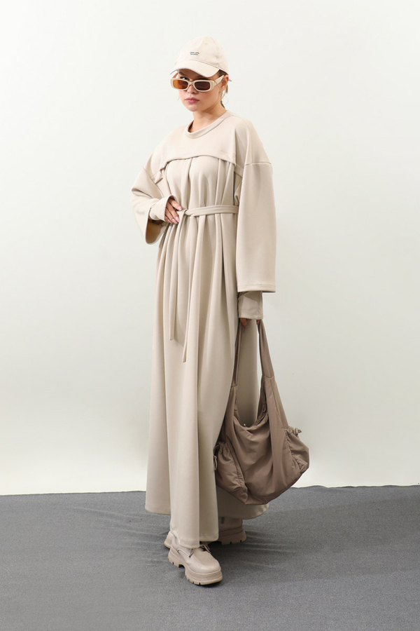 Eldiven Detay Elbise Taş - 7