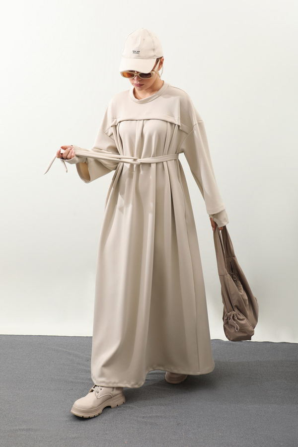 Eldiven Detay Elbise Taş - 8