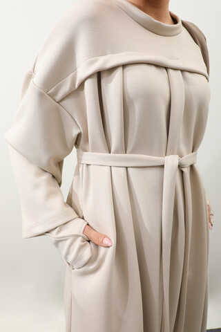 Eldiven Detay Elbise Taş - 11