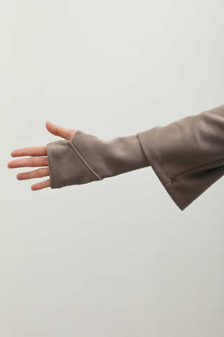 Eldiven Detay Elbise Toprak - 9