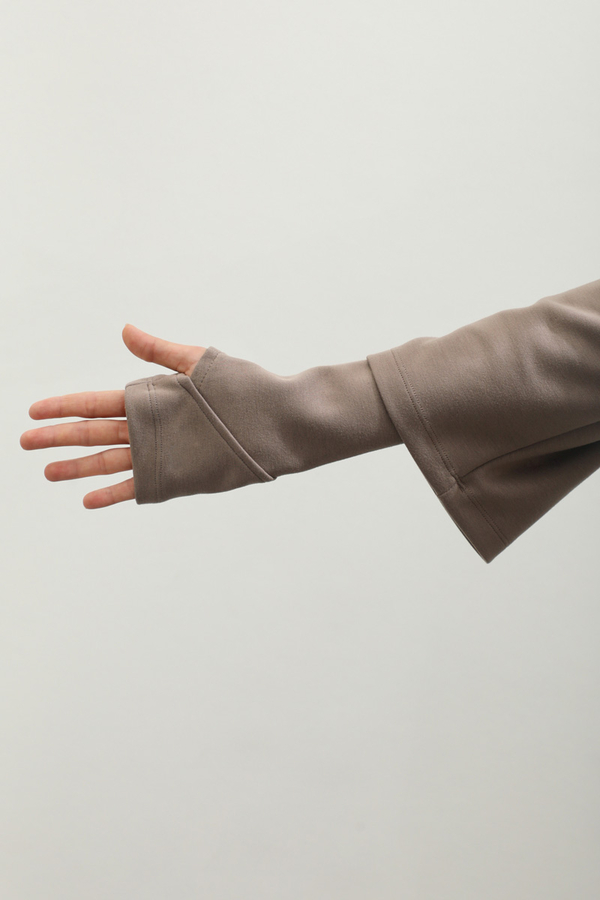 Eldiven Detay Elbise Toprak - 9