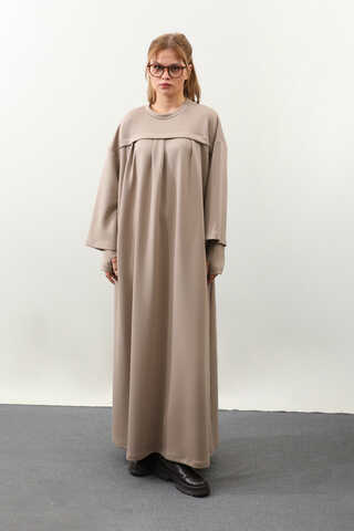 Eldiven Detay Elbise Vizon - 2