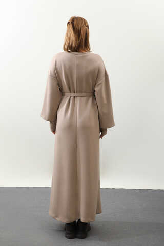 Eldiven Detay Elbise Vizon - 13