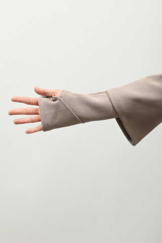 Eldiven Detay Elbise Vizon - 12