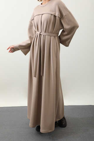 Eldiven Detay Elbise Vizon - 8