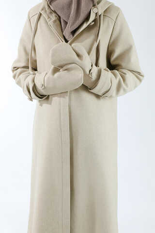 Eldivenli Kapüşonlu Kaban Taş - 4