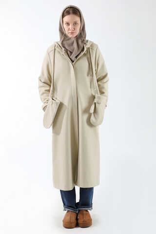 Eldivenli Kapüşonlu Kaban Taş - 5