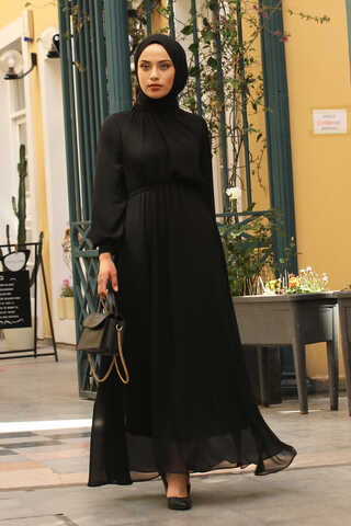 Elsa Elbise Siyah - 1
