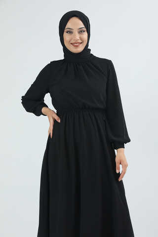 Elsa Elbise Siyah - 5