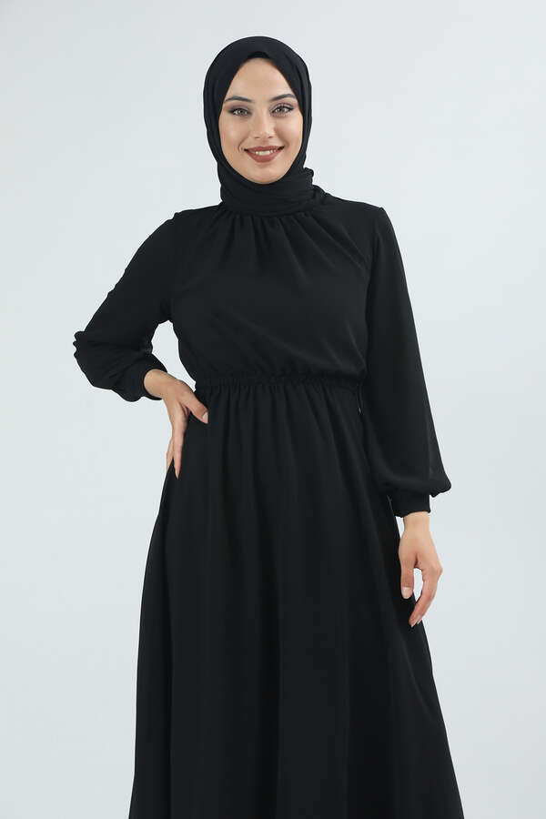 Elsa Elbise Siyah - 5