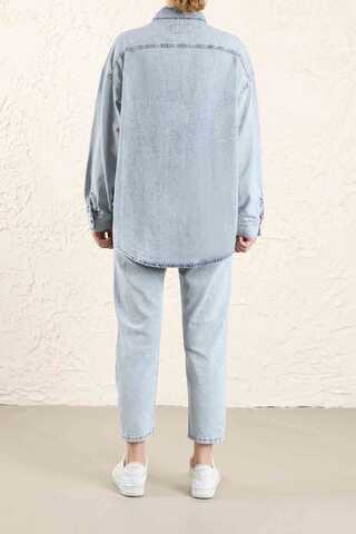 Embroidered Jeans Light Blue - 5