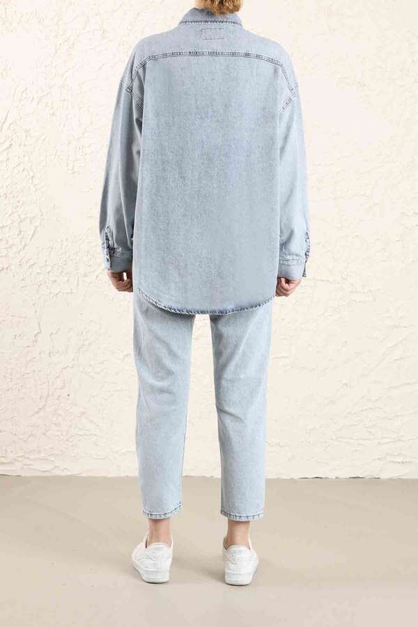 Embroidered Jeans Light Blue - 5
