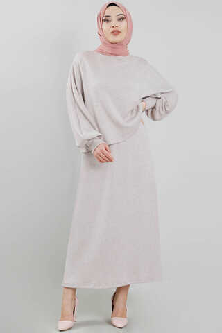 Etekli Yün  Triko Takım Çakıl - 1