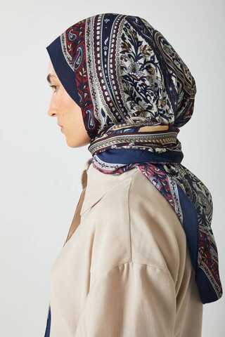 Etnik Desen Şal Lacivert - 3