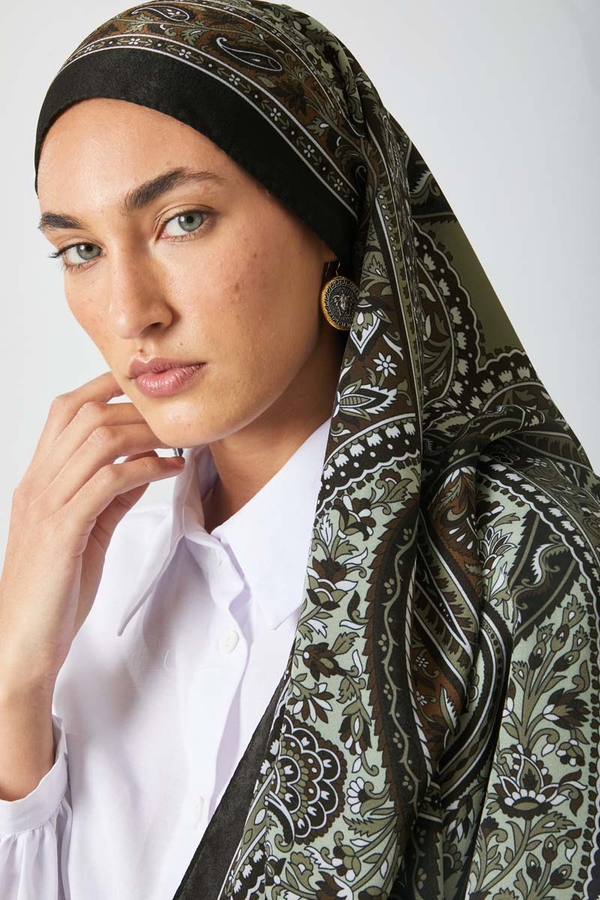 Etnik Desen Şal Siyah - 2