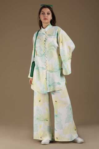 Exotic Patterned Suit Lemon - 1