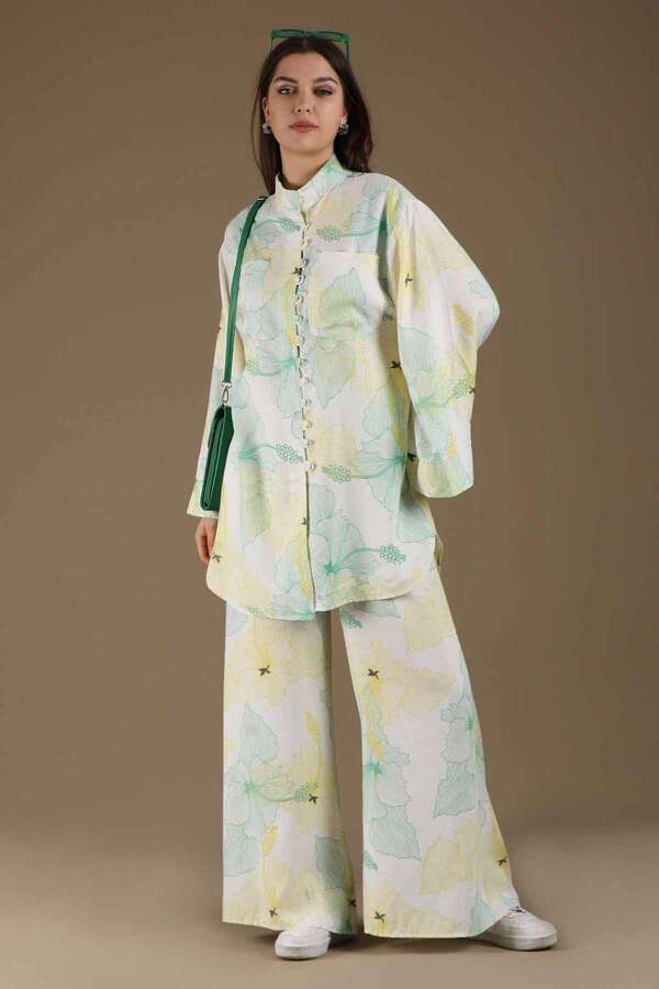 Exotic Patterned Suit Lemon - 1