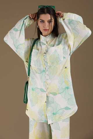 Exotic Patterned Suit Lemon - 2