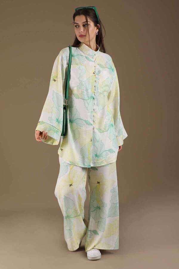 Exotic Patterned Suit Lemon - 3