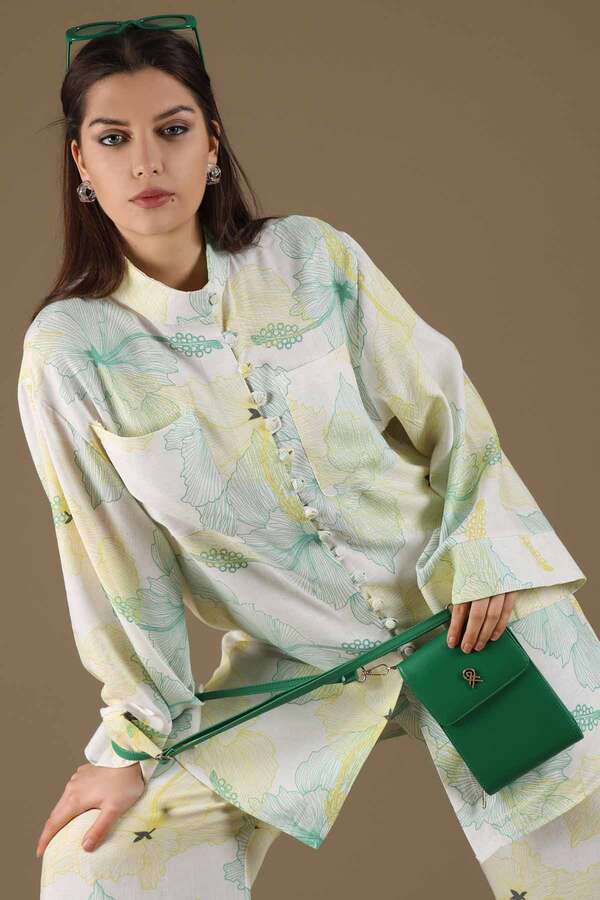 Exotic Patterned Suit Lemon - 4