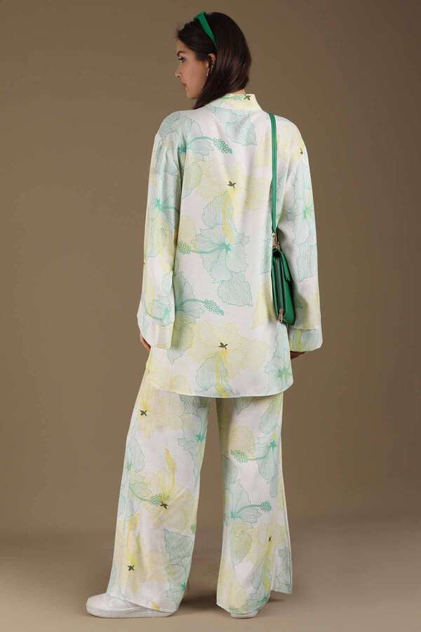 Exotic Patterned Suit Lemon - 5