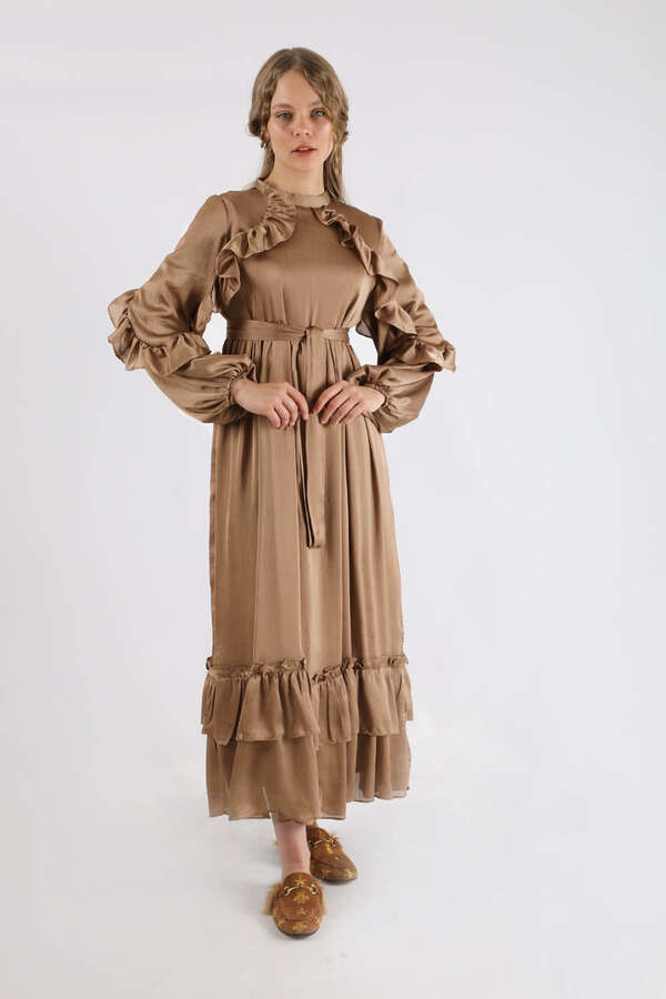 Faba Abiye Elbise Kahve - 1