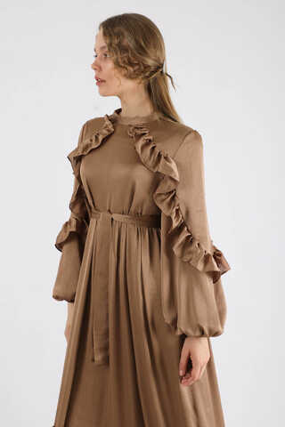 Faba Abiye Elbise Kahve - 2
