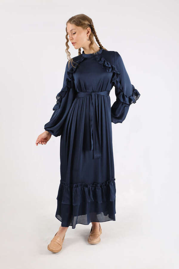 Faba Abiye Elbise Lacivert - 1