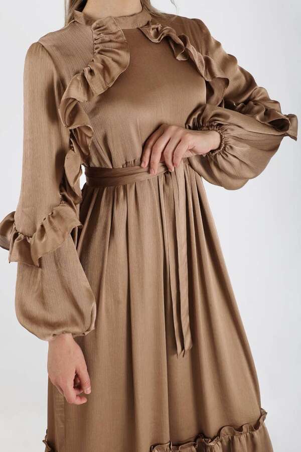 Faba Evening Dress Brown - 4