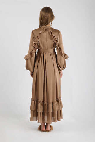 Faba Evening Dress Brown - 5