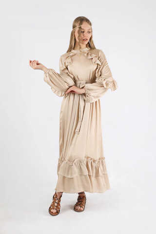 Faba Evening Dress Cream - 1