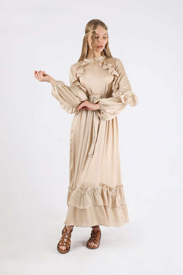 Faba Evening Dress Cream - 1