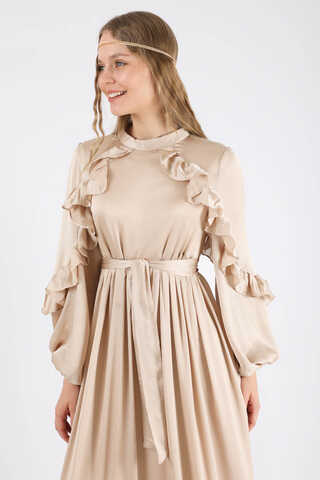 Faba Evening Dress Cream - 2