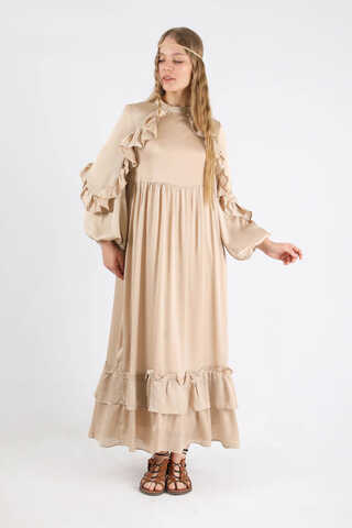 Faba Evening Dress Cream - 3