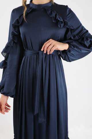 Faba Evening Dress Navy Blue - 4