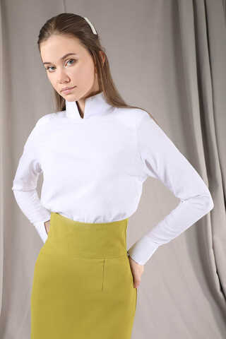 Femina Pencil Skirt Set Oil Green - 2