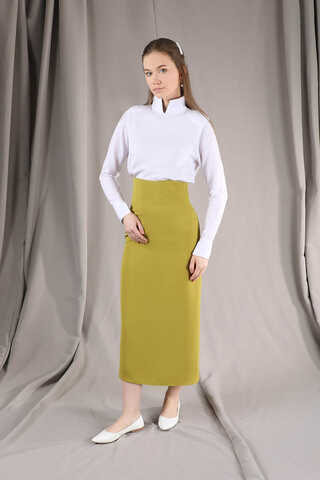 Femina Pencil Skirt Set Oil Green - 3