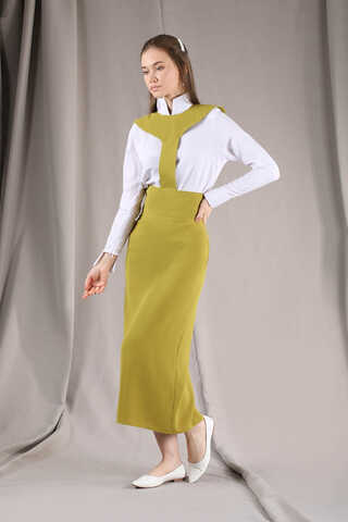 Femina Pencil Skirt Set Oil Green - 4