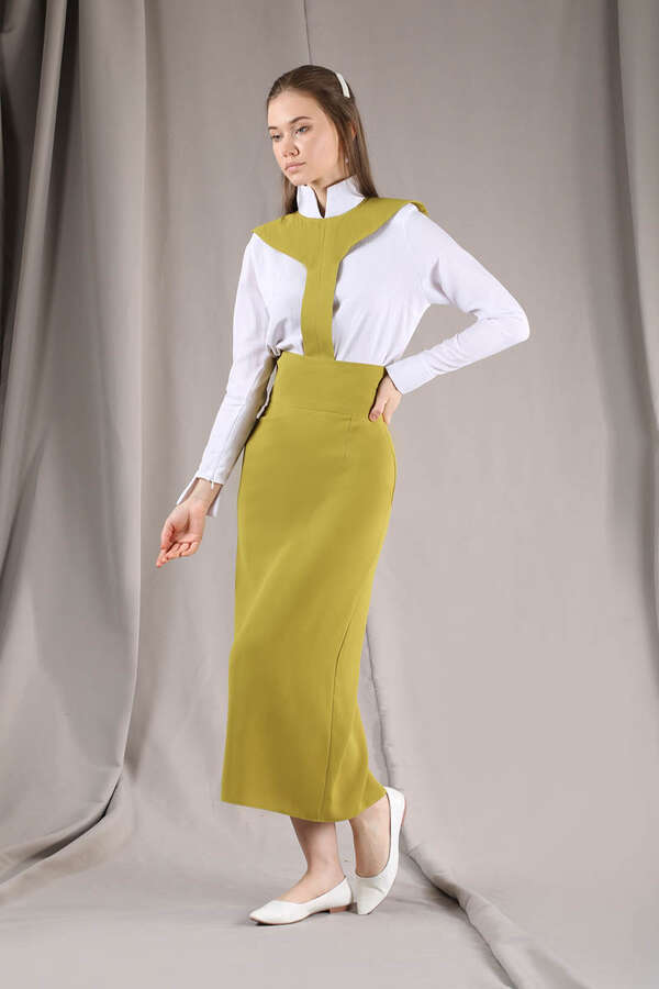 Femina Pencil Skirt Set Oil Green - 4