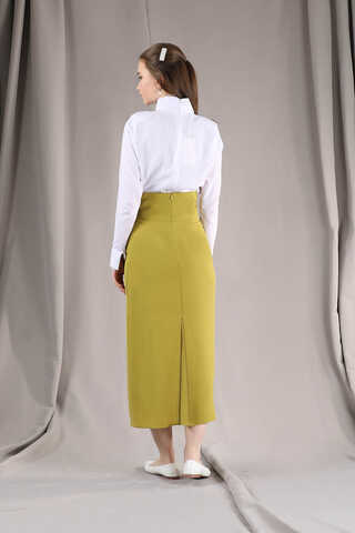 Femina Pencil Skirt Set Oil Green - 6