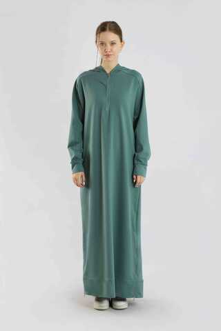 Fermuar Detaylı Elbise Mint - 3