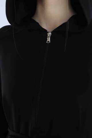 Fermuar Detaylı Elbise Siyah - 4