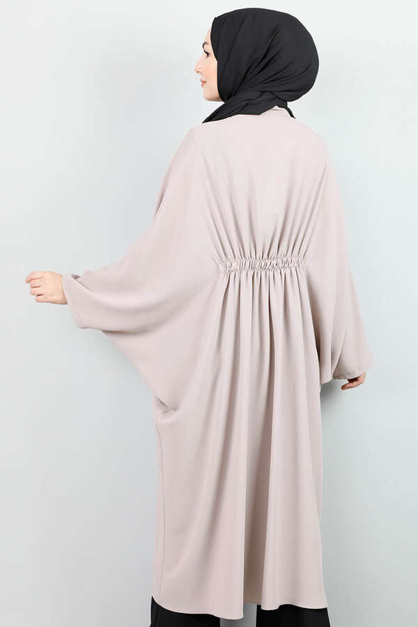 Fermuarlı Belden Kuşaklı Vizon Tunik - 4