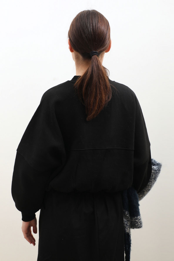 Fermuarlı Bomber Ceket Siyah - 7