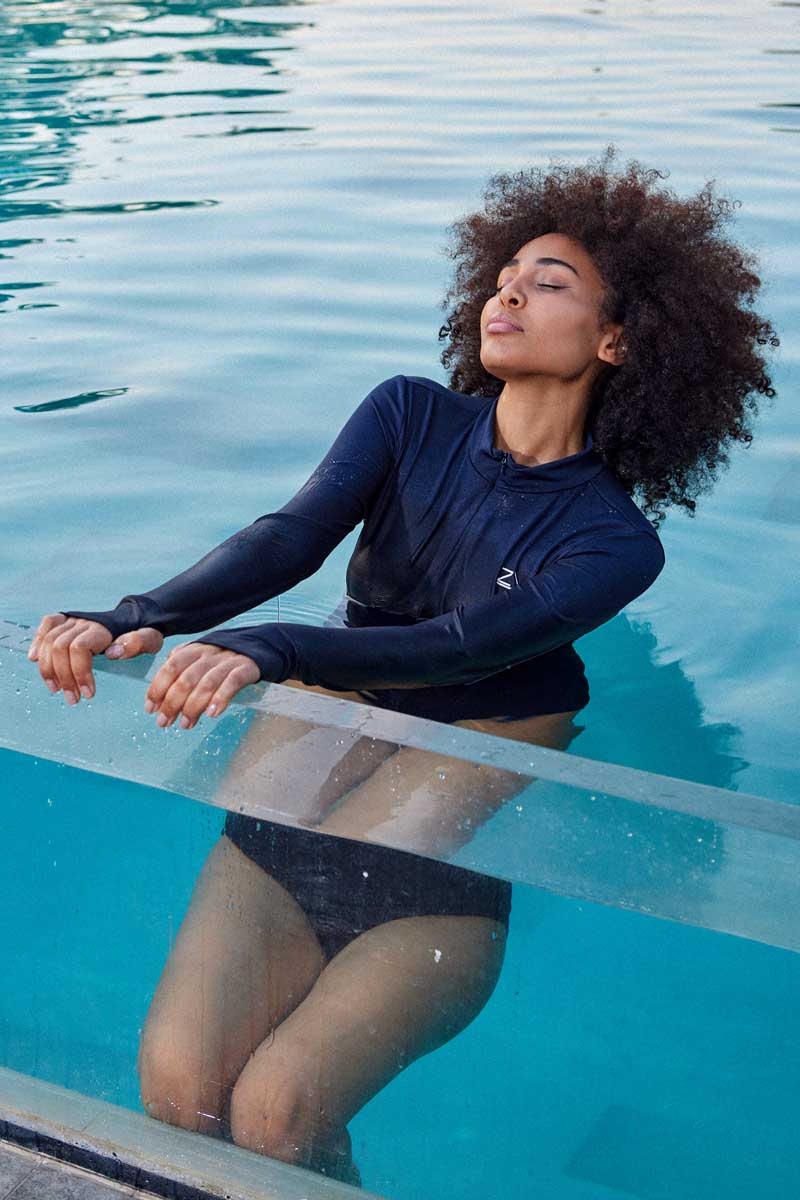 Fermuarlı Sörf Mayo Lacivert