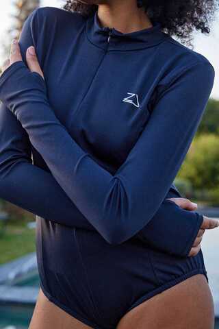 Fermuarlı Sörf Mayo Lacivert - 8