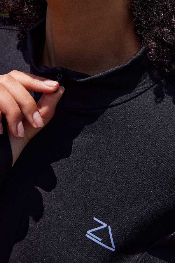 Fermuarlı Sörf Mayo Siyah - 4